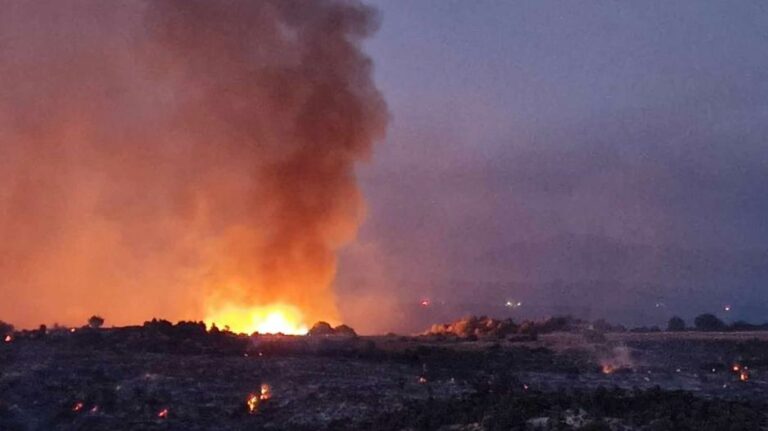 Πυρκαγιά στην Άλασσα: Άρχισαν ρίψεις με το πρώτο φως της ημέρας