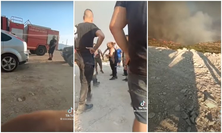 Λεκτική επίθεση και ύβρεις σε πυροσβέστες που έδιναν μάχη με τις φλόγες-Στη δημοσιότητα βίντεο