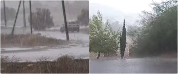 Έντονες βροχοπτώσεις σε διάφορες περιοχές της Κύπρου (BINTEO)