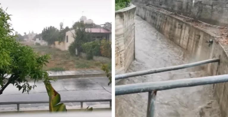 Καλοκαιρινή μπόρα στην Κύπρο-Καταρρακτώδεις βροχές σε πολλές περιοχές